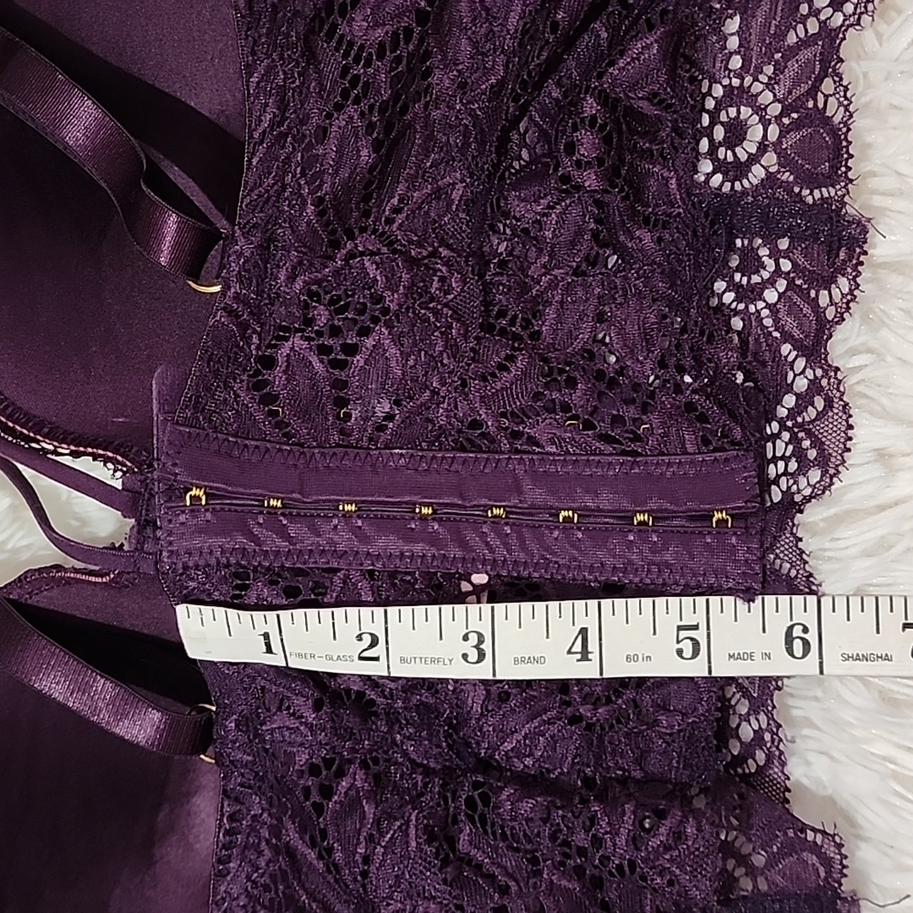 Body Frosting Brand New Elegant Purple Lace Bralette - Picture 9 of 11